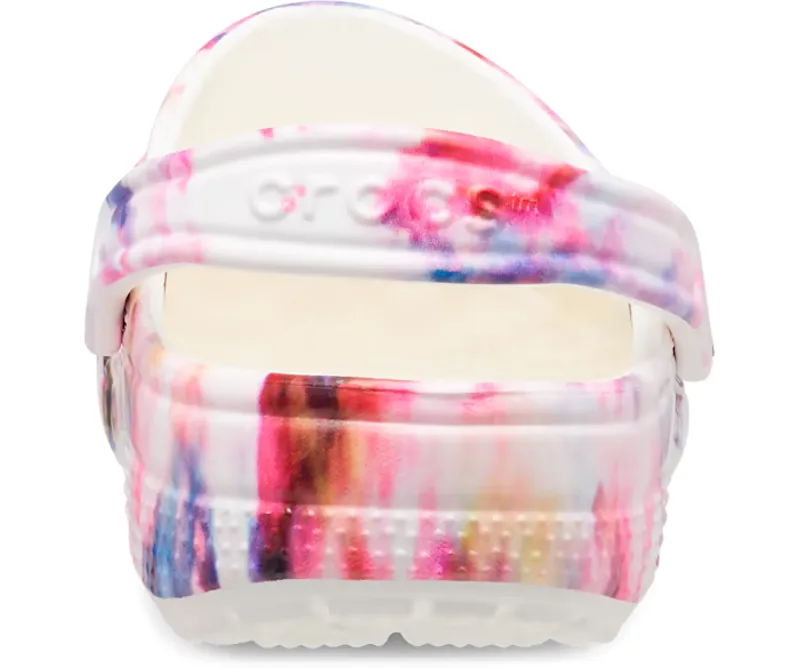 Crocs Classic Tie Dye Graphic Clog in Garnet/Multi -5